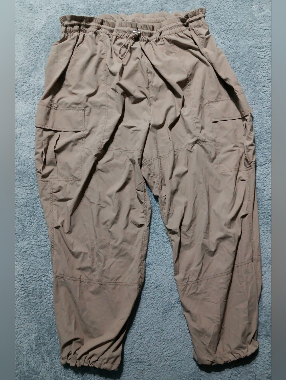 UGG Winny Pants Womens 3X  Slouchy Cargo Pants Tan Khaki 100% Recycled Polyester